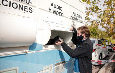 Capital recicla basura electrónica en Plaza Martín Fierro