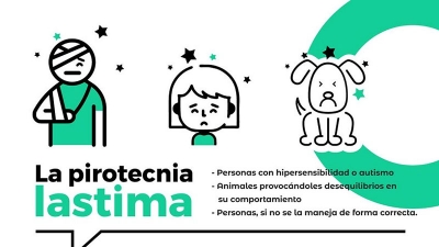 Capital invita a la campaña “Pirotecnia Cero” en las peatonales