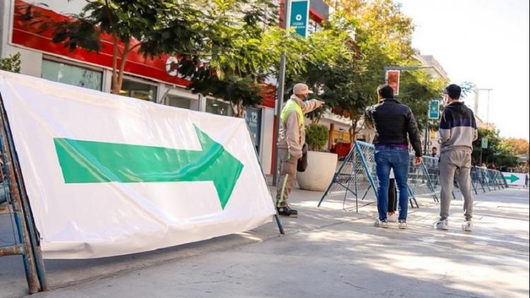 Desde el lunes se va a el vallado en Peatonal