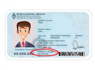 Código de Trámite de los DNI