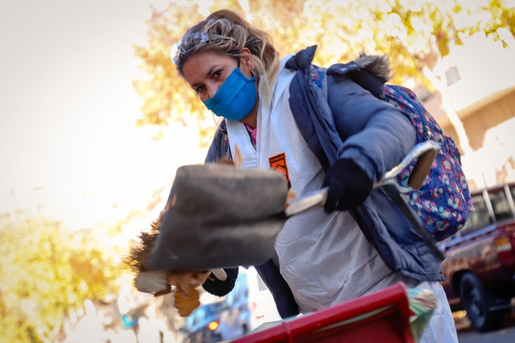 Por primera vez conforman una brigada femenina de limpieza