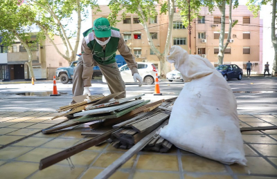 El método Capital para levantar 1836 toneladas de escombros vecinales