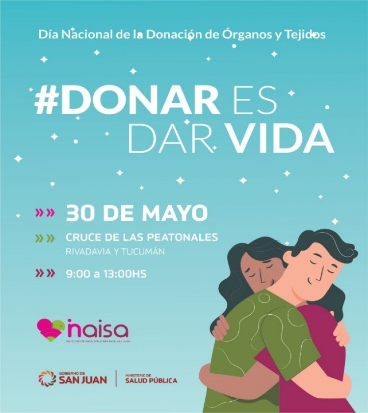 INAISA – Día Nacional de la Donación de Órganos y Tejidos- 30 de mayo.