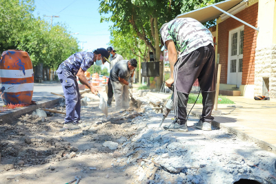 Calle Necochea: 400 metros lineales de cordón zapata a nuevo