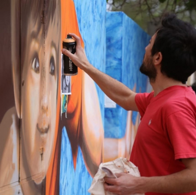 Un mural inclusivo para renovar el Bº Bandera Argentina