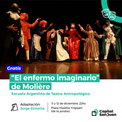 Teatro al aire libre con “El enfermo imaginario” de Molière